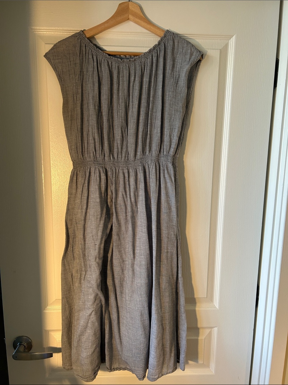 Comptoir Des Cotonniers Gray Midi Dress Size L